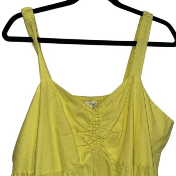 Colorblock Maxi Dress With Adjustable Straps & Ruched Bodice Terra & Sky 1X 100% - Picture 4 of 10